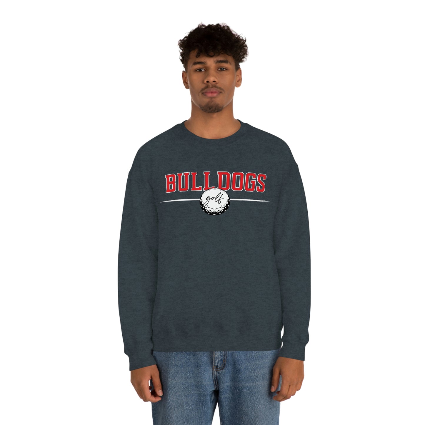 Cedartown Bulldogs Golf Gildan 18000 Unisex Heavy Blend Crewneck Sweatshirt