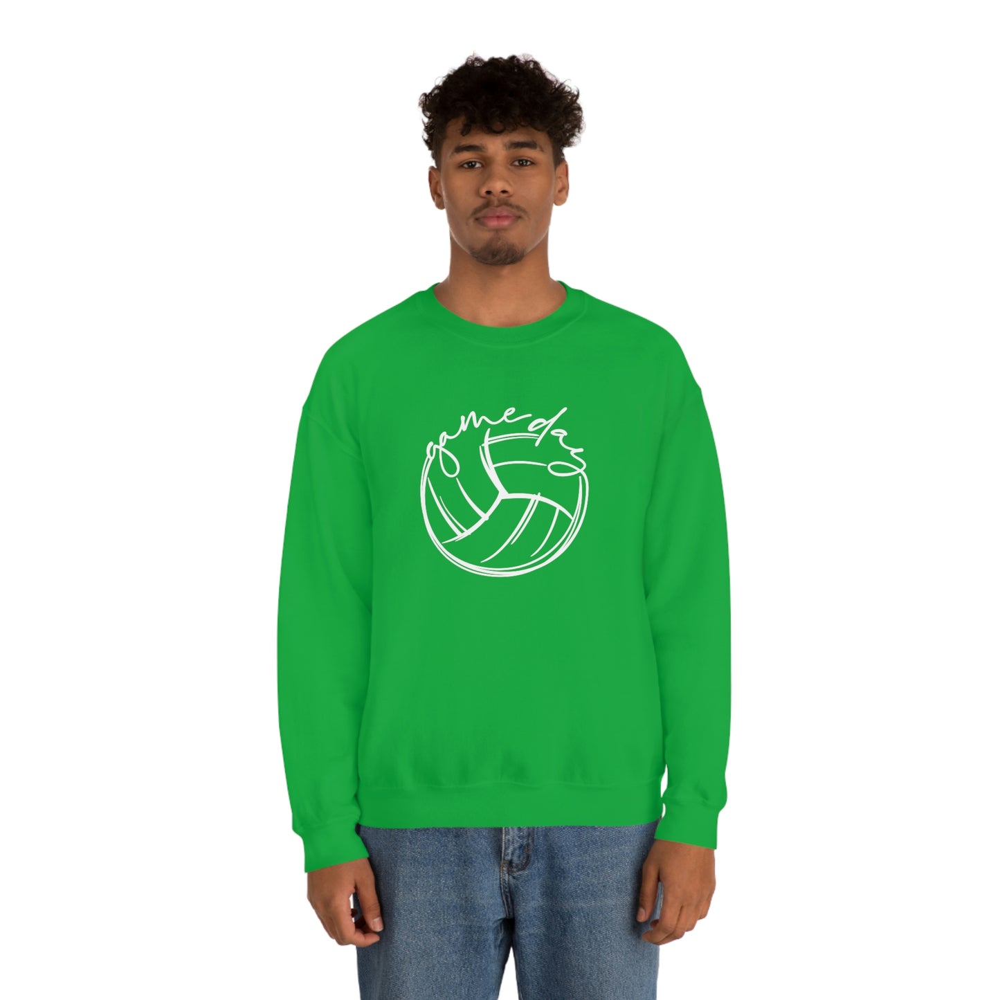 Volleyball Game Day Gildan 18000 Unisex Heavy Blend Crewneck Sweatshirt