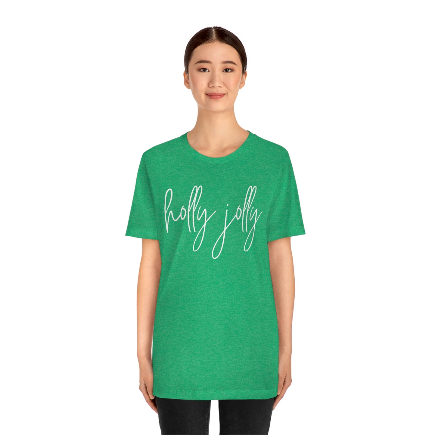 Holly Jolly Bella+Canvas Christmas Unisex Jersey Short Sleeve Tee