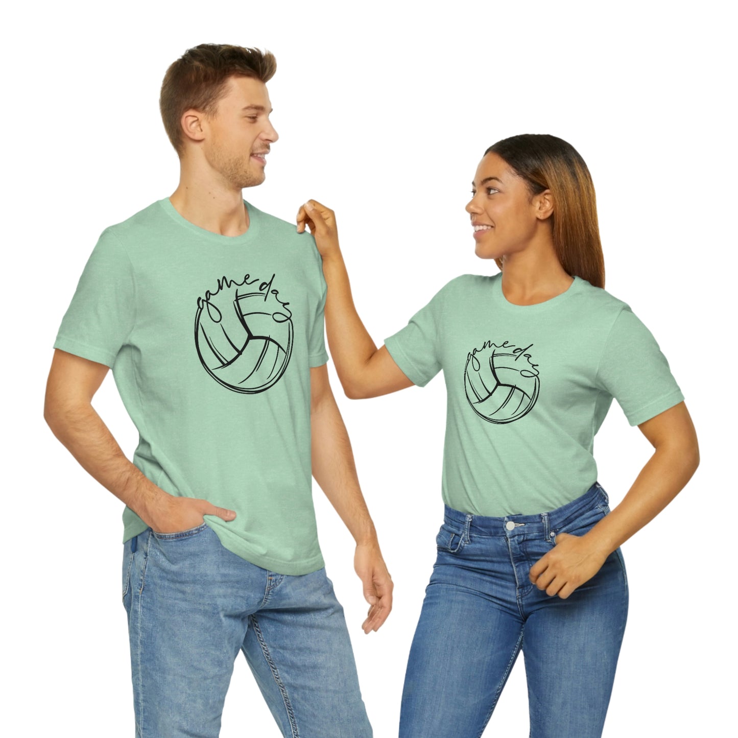 Volleyball Game Day Bella+Canvas 3001 Unisex Jersey Short Sleeve Tee