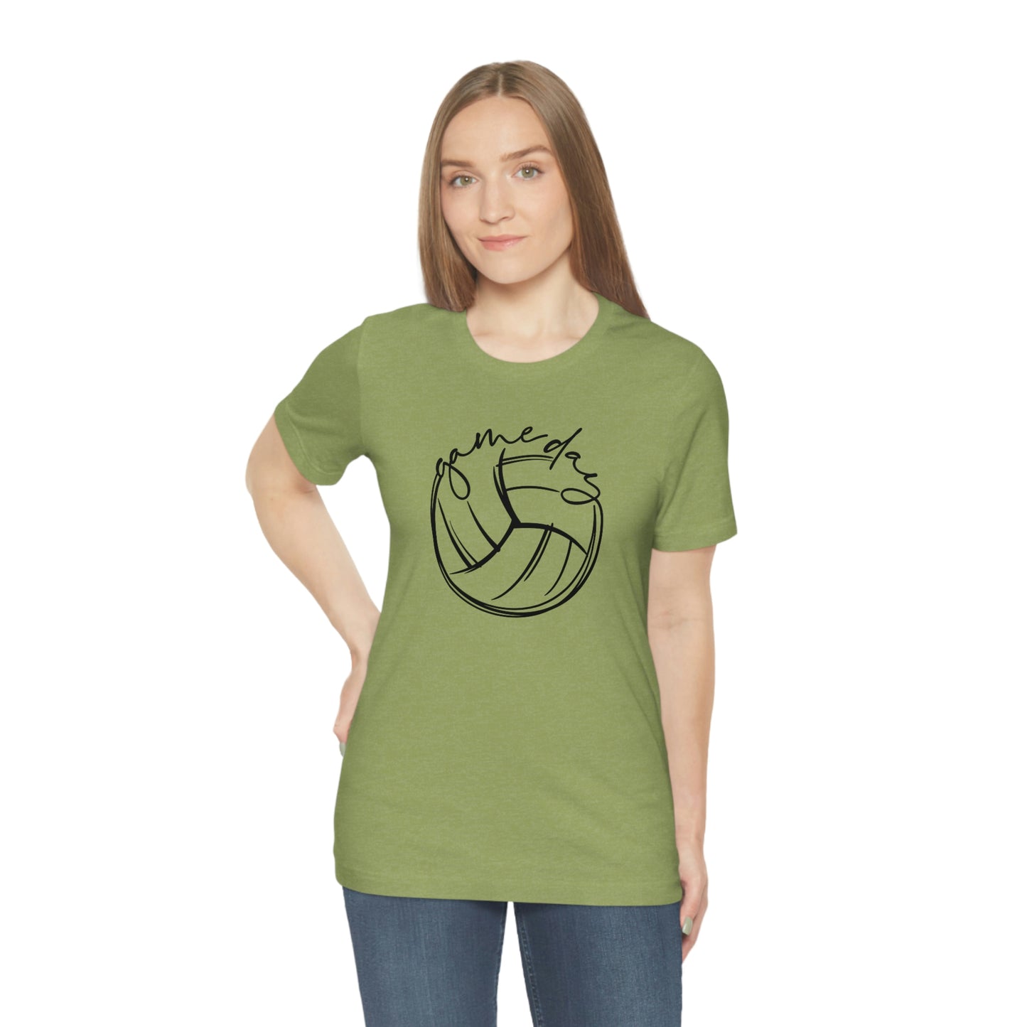 Volleyball Game Day Bella+Canvas 3001 Unisex Jersey Short Sleeve Tee