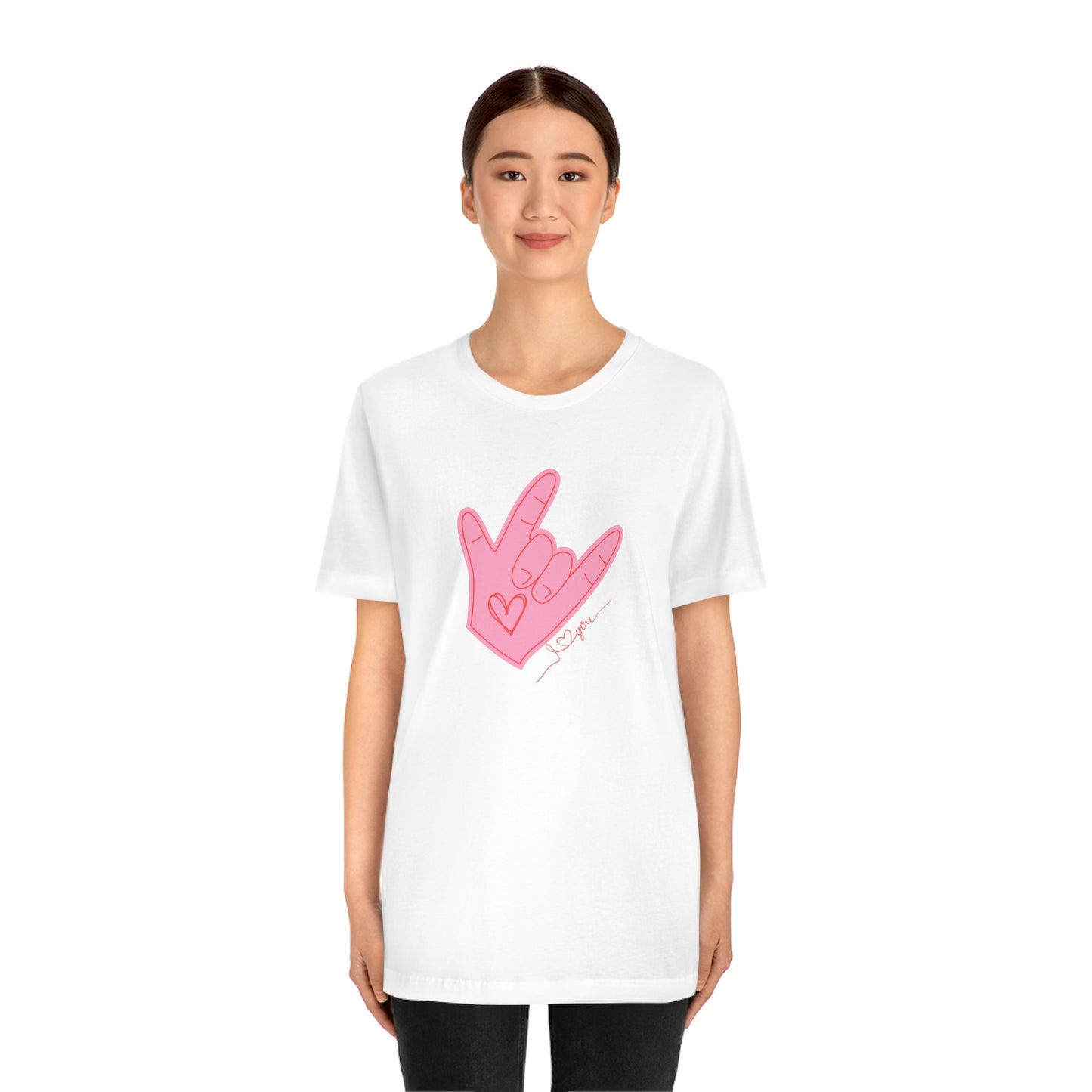 ASL Valentine's Day Bella+Canvas 3001 Unisex Jersey Short Sleeve Tee