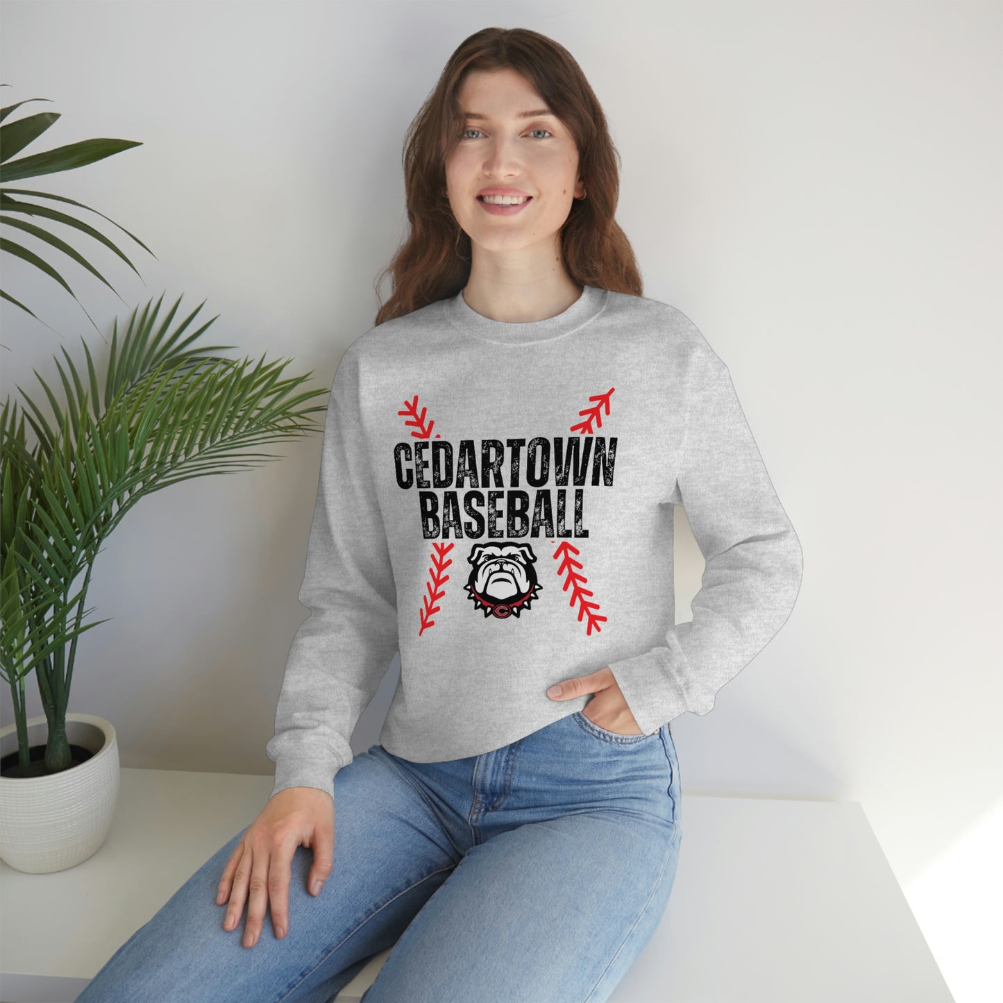 Cedartown Baseball Gildan 18000 Unisex Heavy Blend Crewneck Sweatshirt