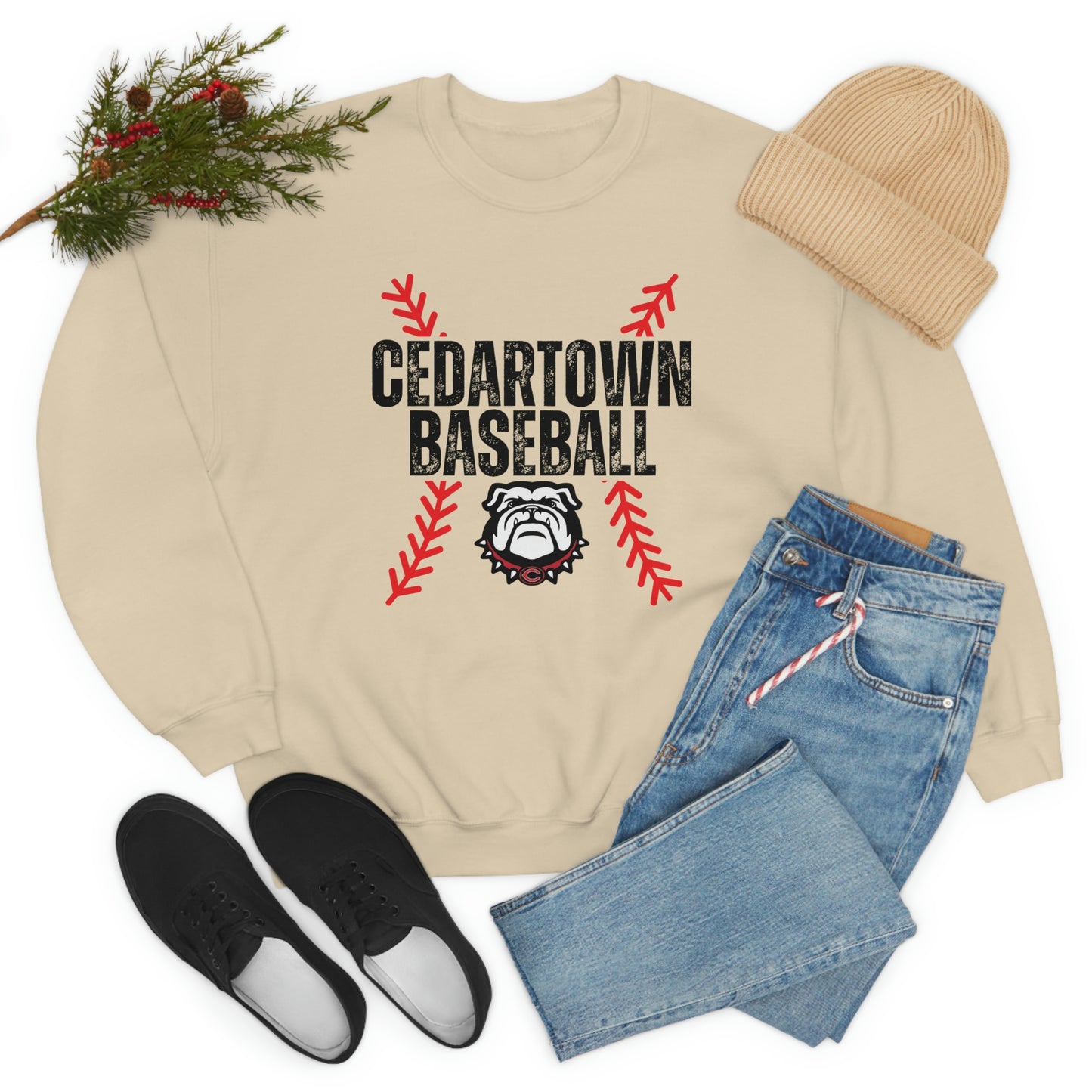 Cedartown Baseball Gildan 18000 Unisex Heavy Blend Crewneck Sweatshirt