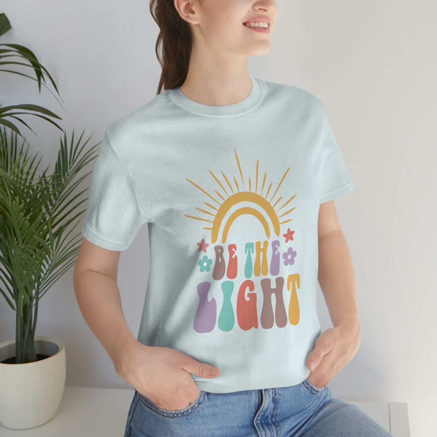 Inspirational Shirt Be The Light Bella+Canvas 3001 Unisex Jersey Short Sleeve Tee