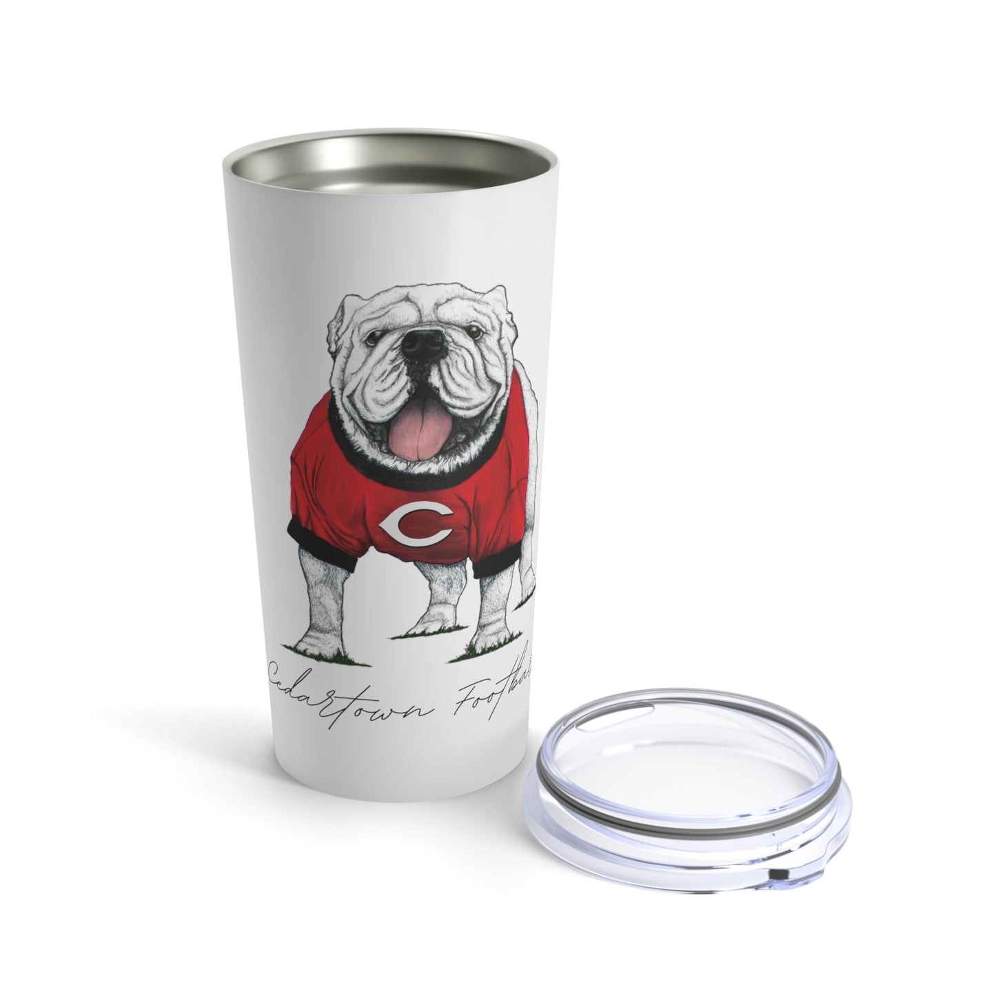 Cedartown Football Bulldog Mascot School Spirit Tumbler 20oz