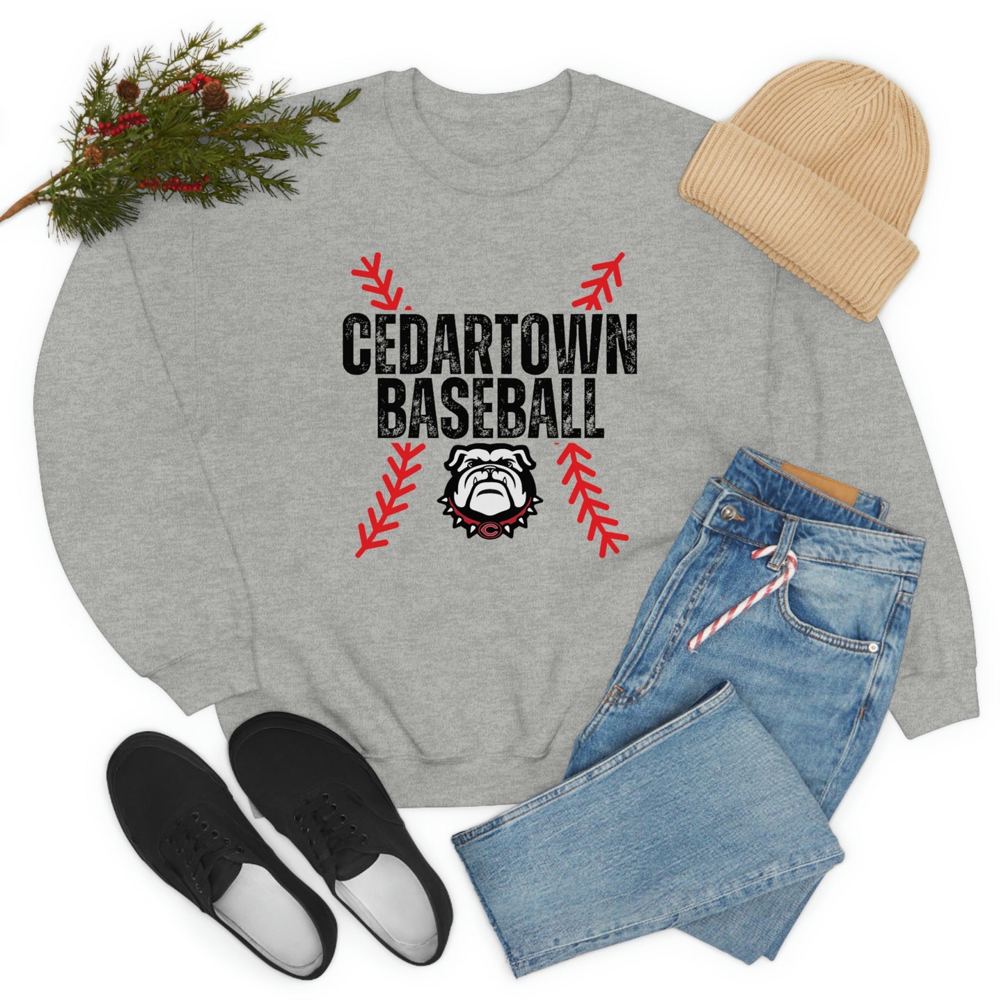 Cedartown Baseball Gildan 18000 Unisex Heavy Blend Crewneck Sweatshirt