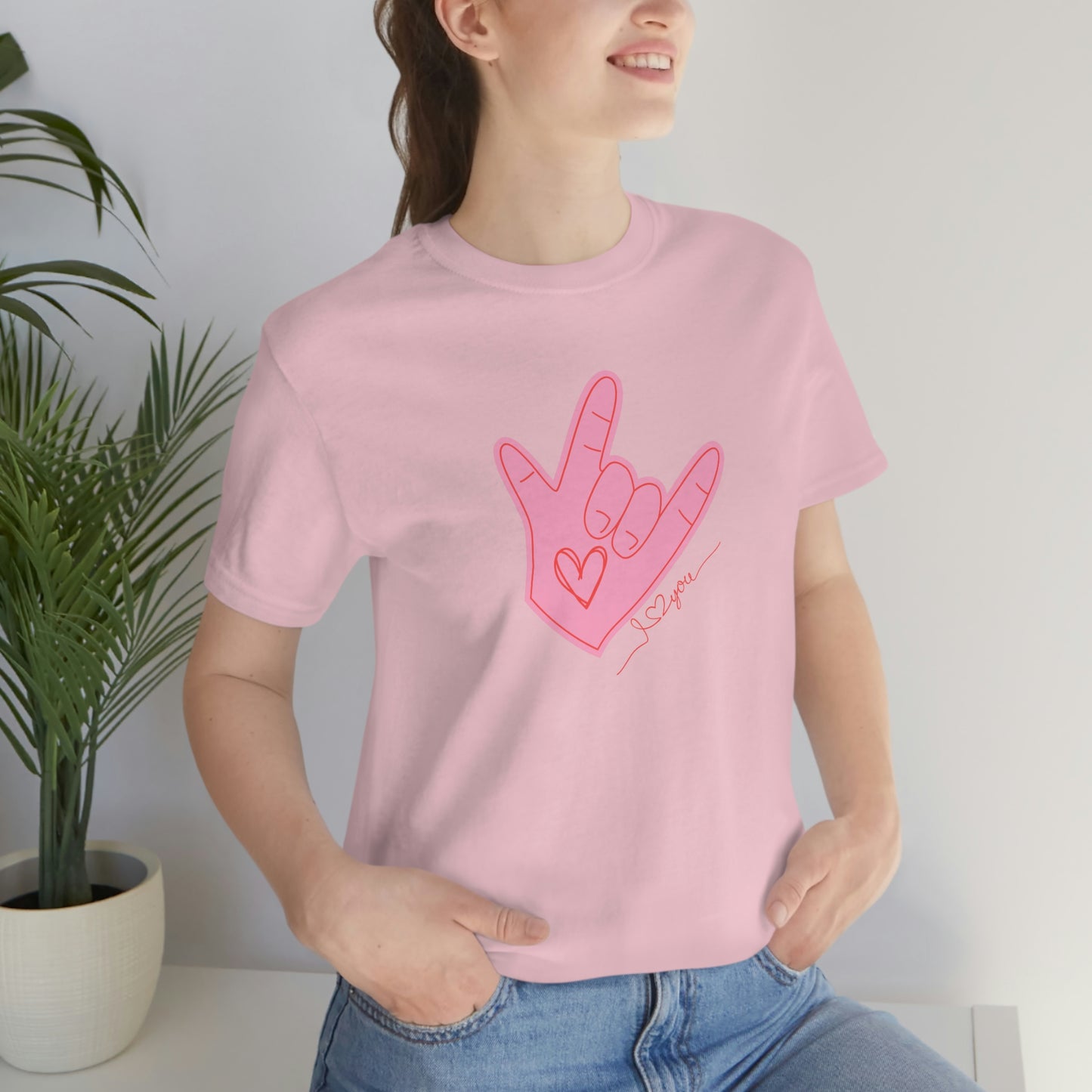 ASL Valentine's Day Bella+Canvas 3001 Unisex Jersey Short Sleeve Tee