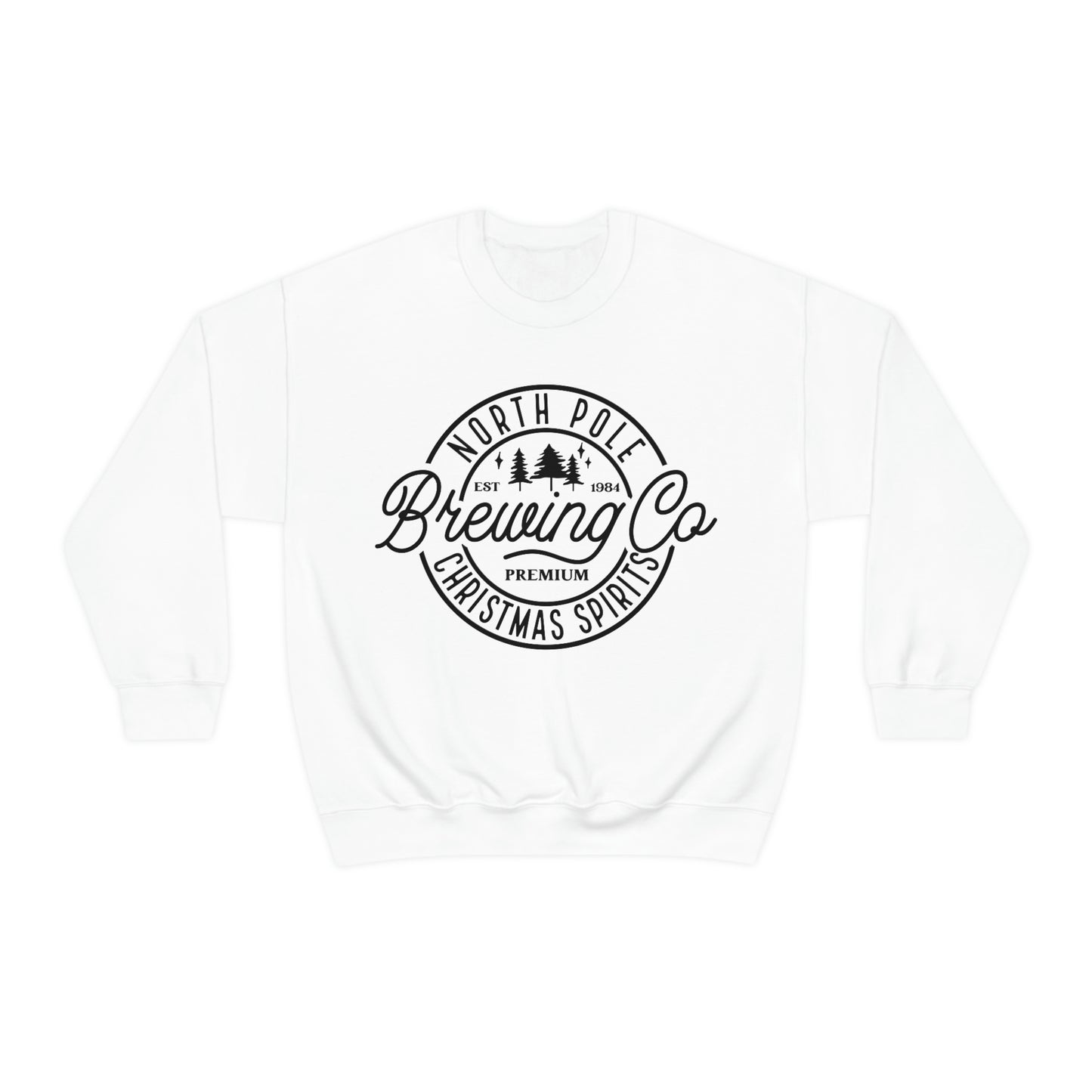 Christmas North Pole Brewing Company Heavy Blend Crewneck Sweatshirt