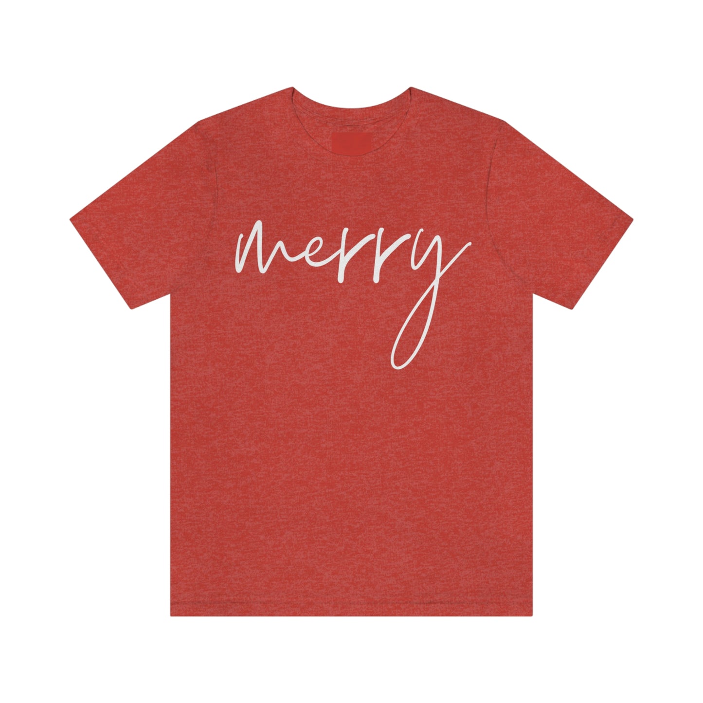 Bella+Canvas Merry Unisex Christmas Short Sleeve Tee