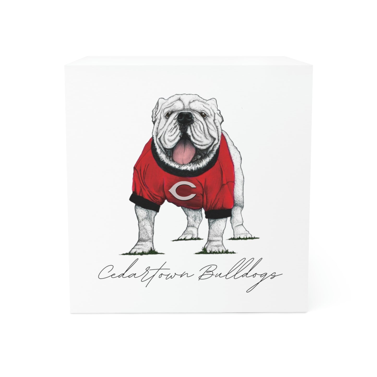 Cedartown Bulldogs Mascot School Spirit Note Cube