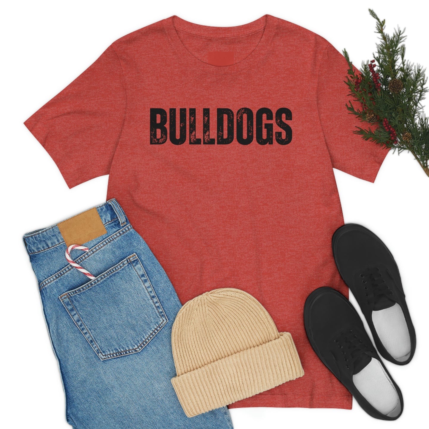 Bulldogs Women's and Men's Unisex Jersey Short Sleeve Tee Bella+Canvas 3001