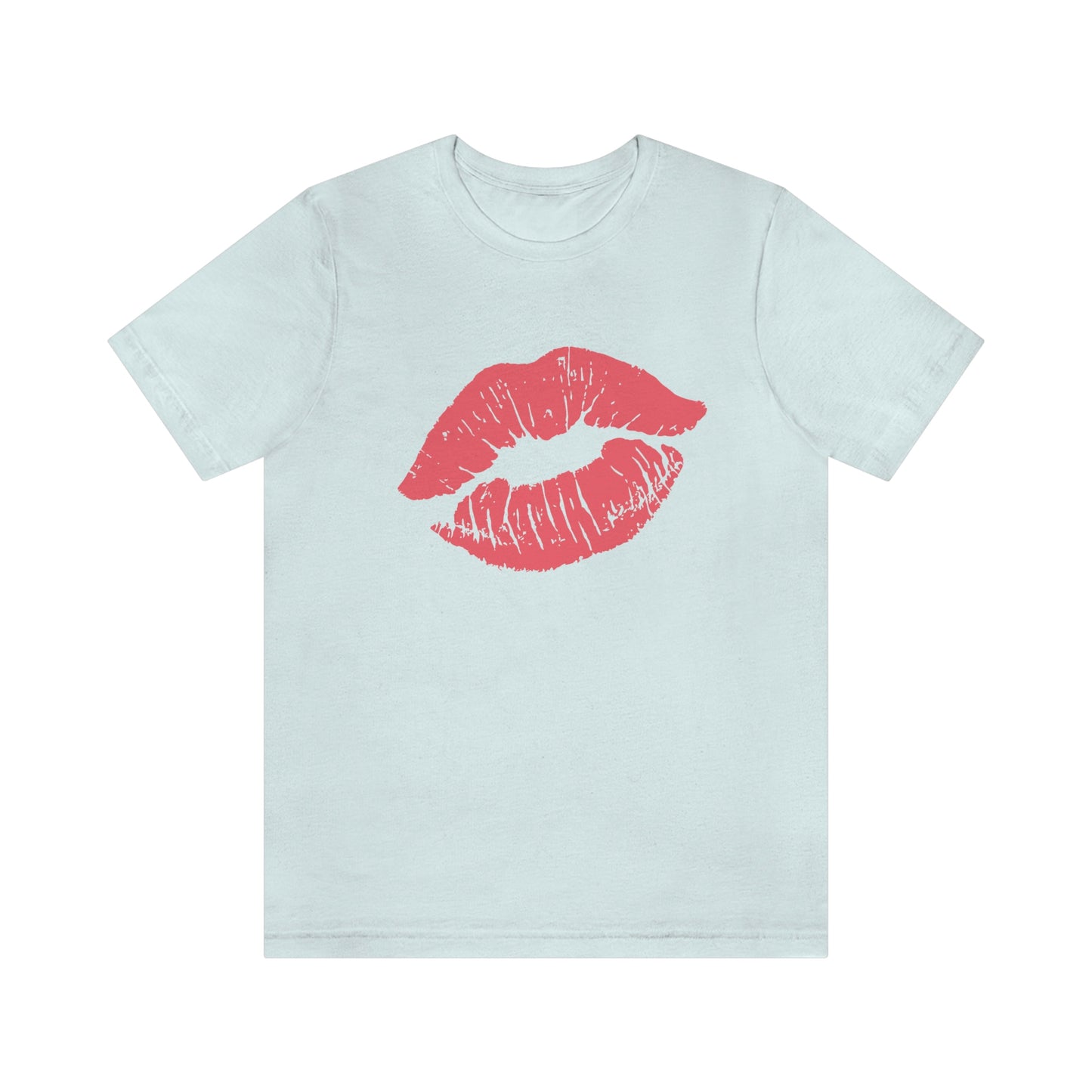 Valentine Kissy Lips Unisex Jersey Short Sleeve Tee