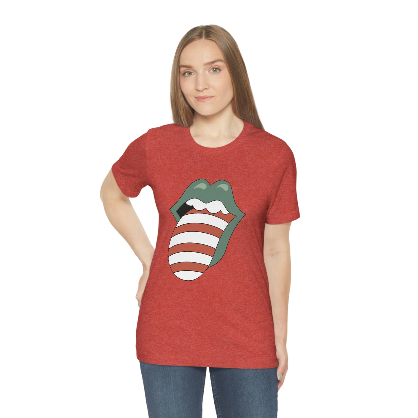 Christmas Tongue T-shirt Women's Unisex Jersey Short Sleeve Tee