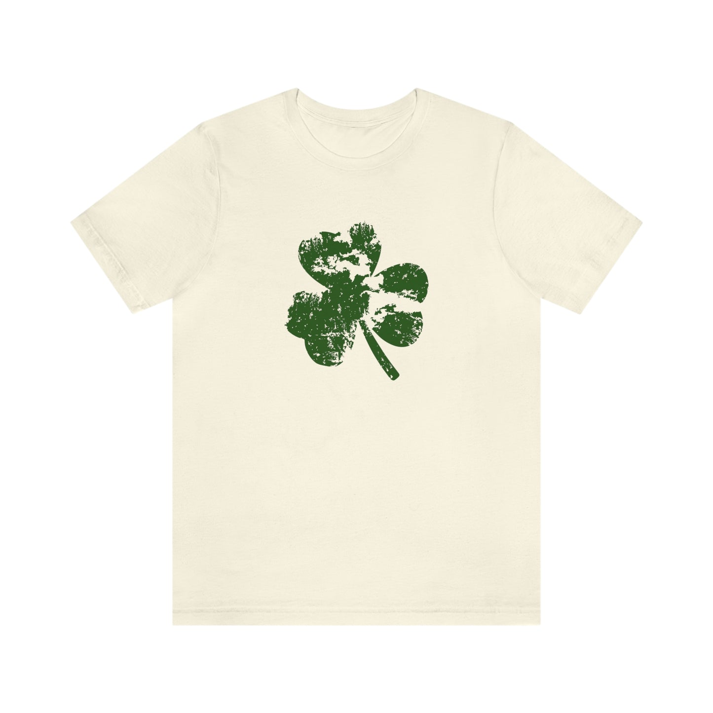 St. Patrick's Day Distressed Shamrock Bella+Canvas 3001 Unisex Jersey Short Sleeve Tee