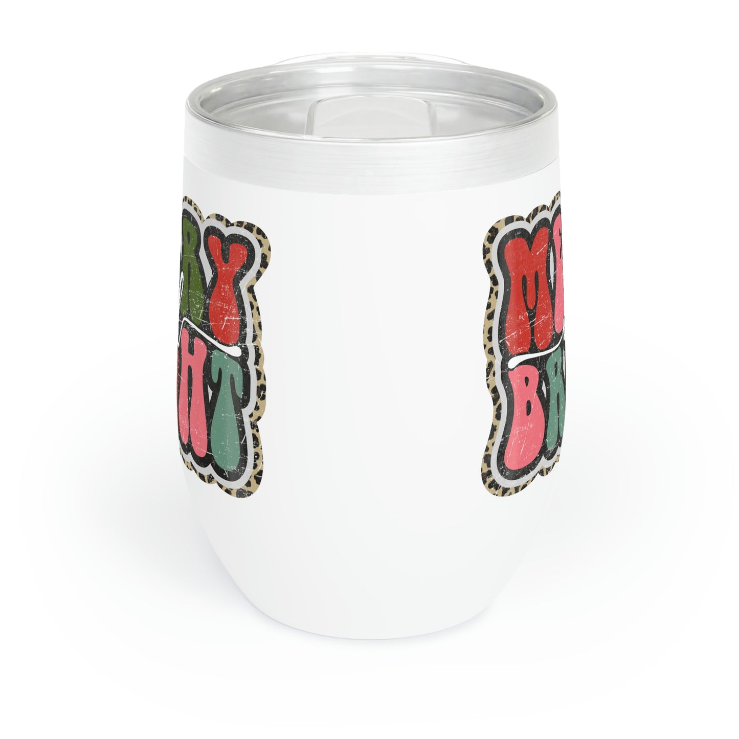 Merry & Bright Leopard Chill Wine Tumbler