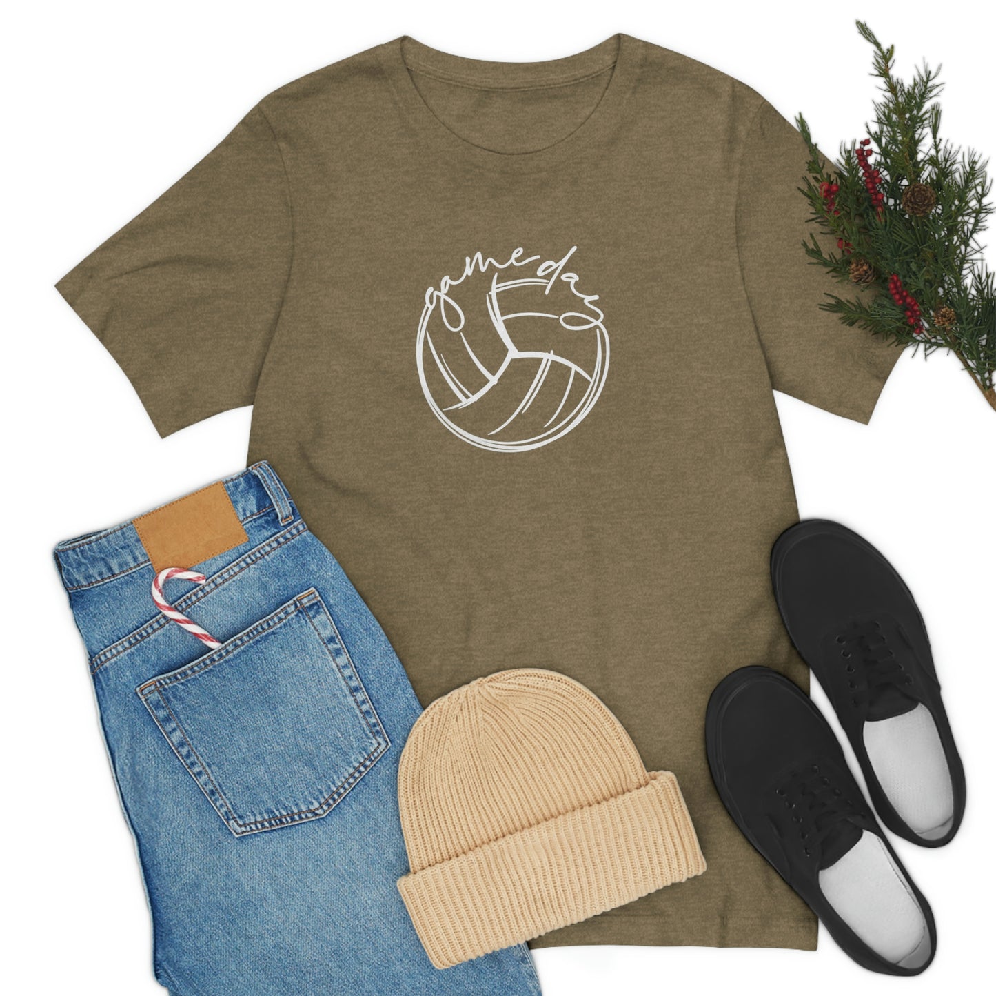 Volleyball Game Day Bella+Canvas 3001 Unisex Jersey Short Sleeve Tee