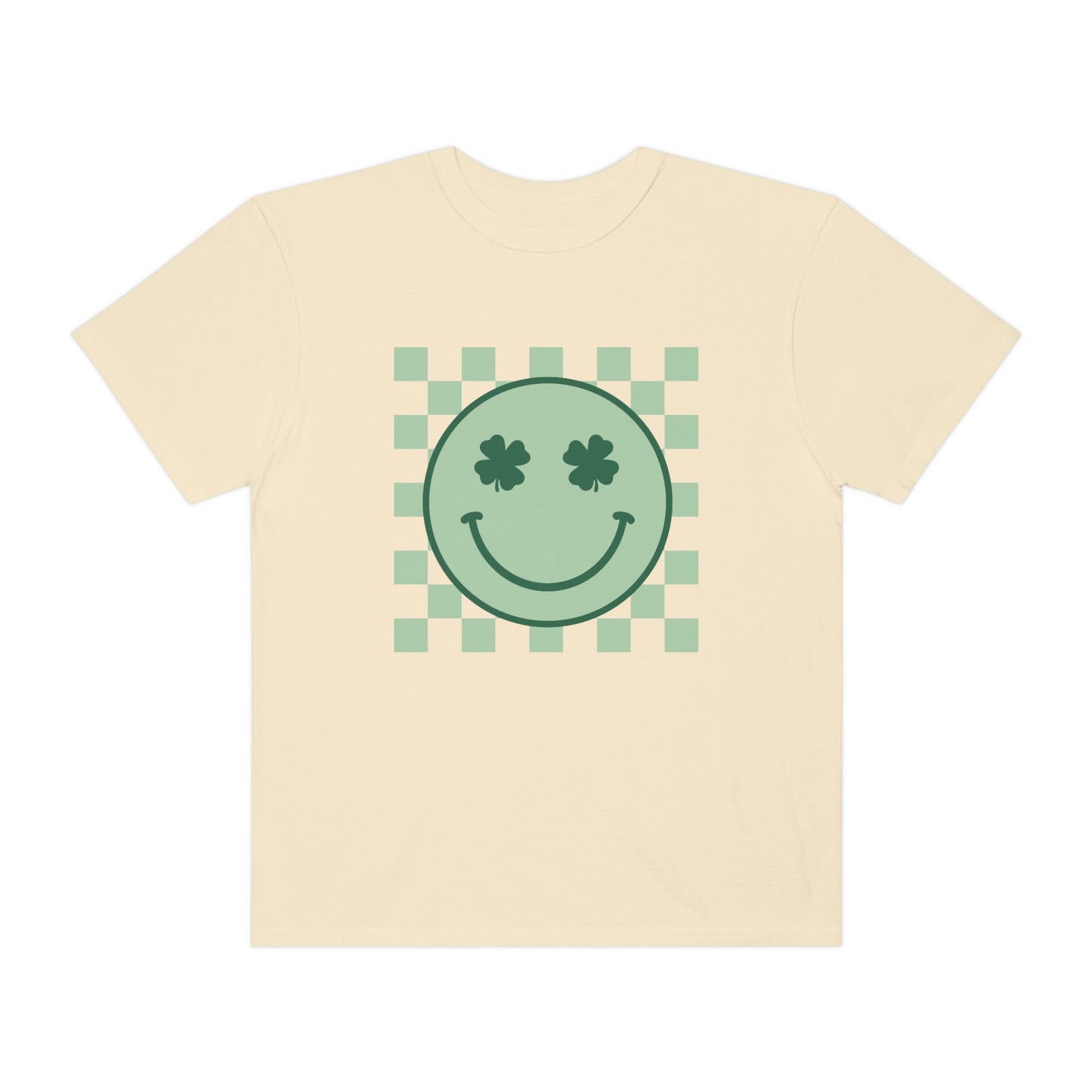 St. Patrick's Day Smiley Face Comfort Colors 1717 Unisex Garment-Dyed T-shirt