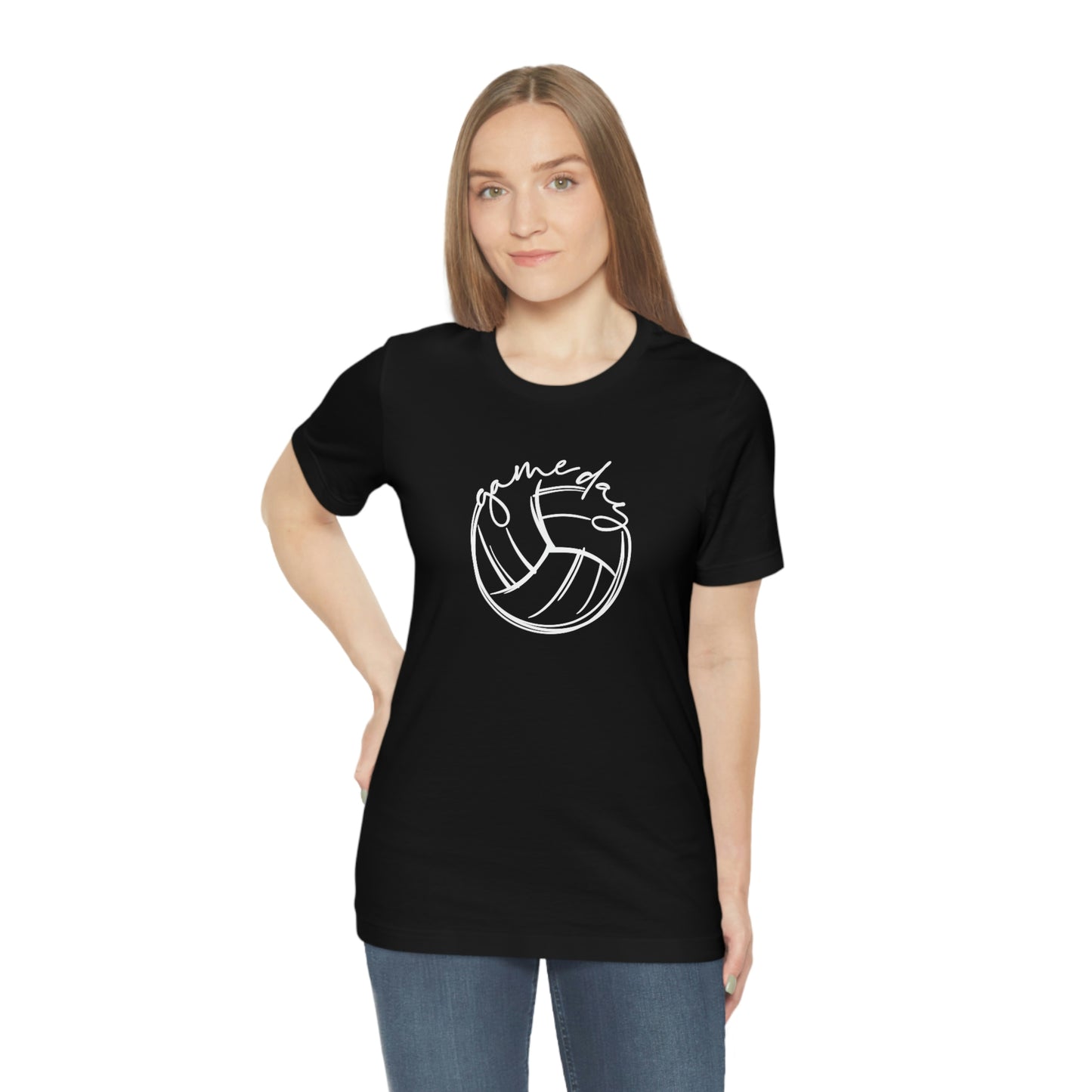 Volleyball Game Day Bella+Canvas 3001 Unisex Jersey Short Sleeve Tee