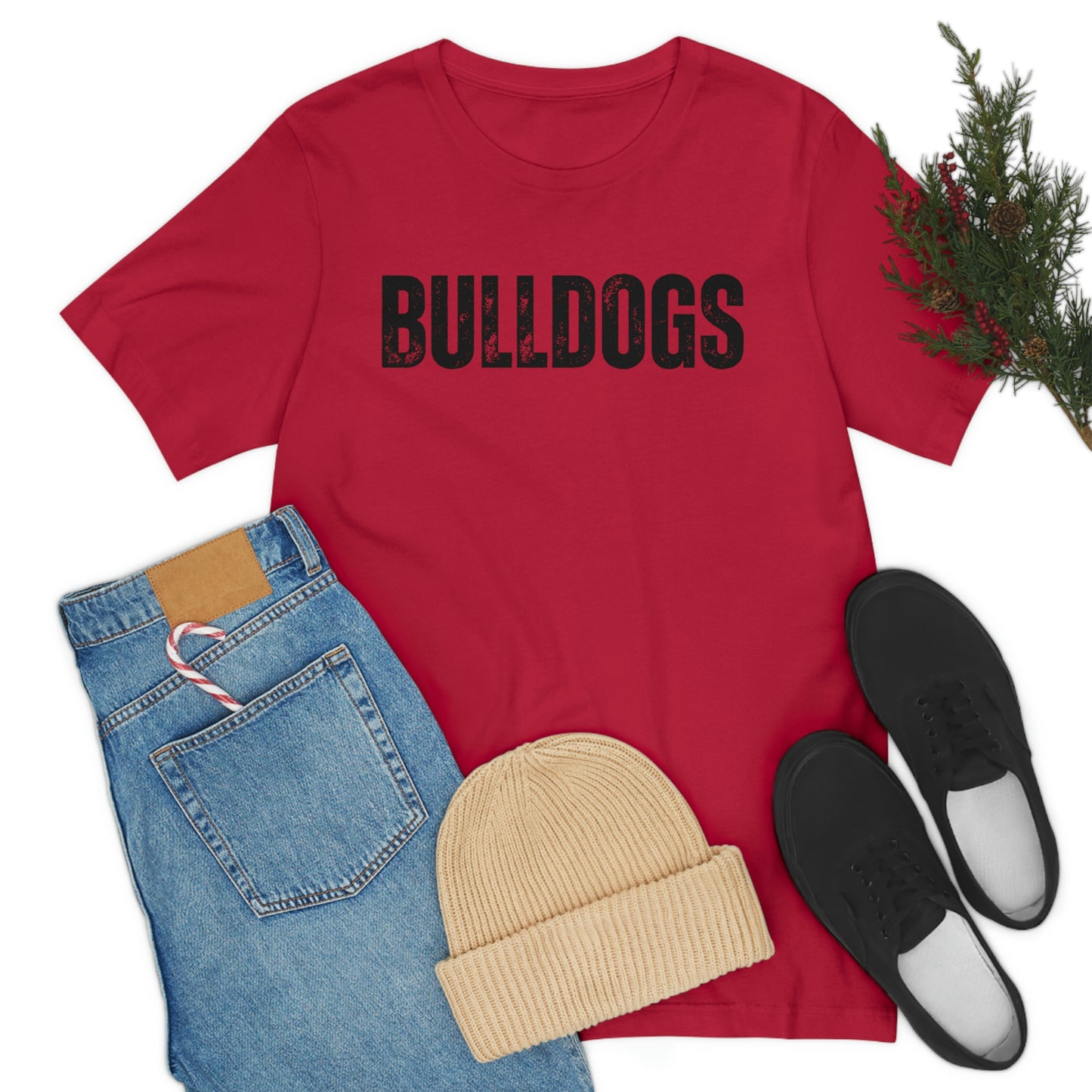 Bulldogs Women's and Men's Unisex Jersey Short Sleeve Tee Bella+Canvas 3001