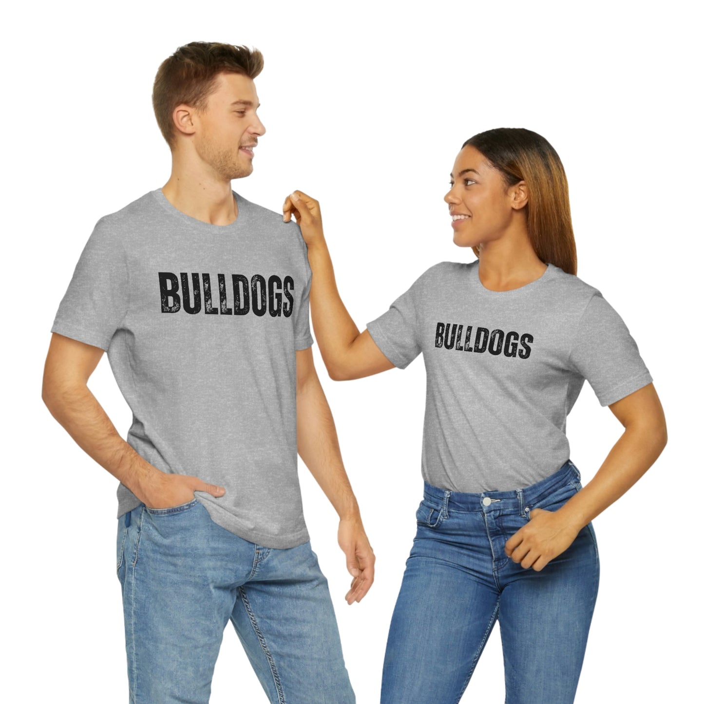 Bulldogs Women's and Men's Unisex Jersey Short Sleeve Tee Bella+Canvas 3001