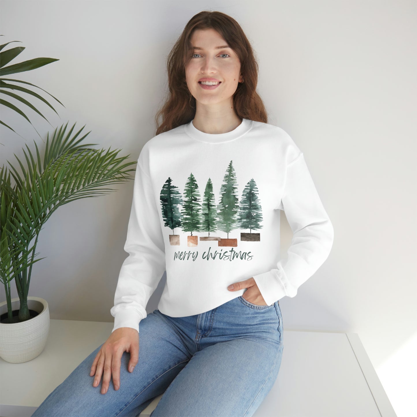 Christmas bubble tree Unisex Heavy Blend Crewneck Sweatshirt